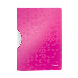 LEITZ Chemise à clip WOW ColorClip, A4, PP, rose métallisé