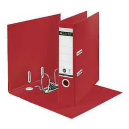 LEITZ Classeur Recycle, 180 degrés, 80 mm, rouge x10