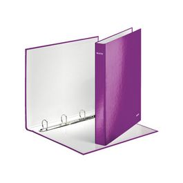 LEITZ Classeur à anneaux WOW, format A4, carton rigide,