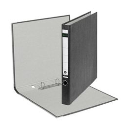 LEITZ Classeur à anneaux marbré nuageux, 2 anneaux, noir x5