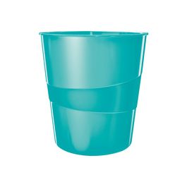 LEITZ Corbeille à papier WOW, plastique, 15 litres, menthe