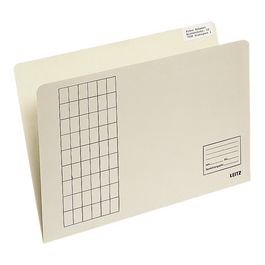 LEITZ Einfach-Einstellmappe, vertikal, Gitterdruck, chamois x100