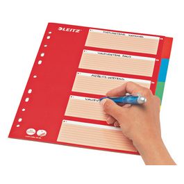 LEITZ Intercalaires en carton, blanc, A4, 5 positions,