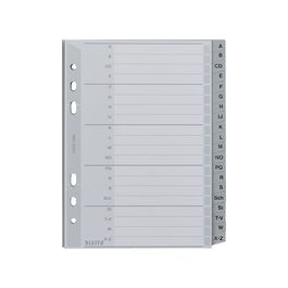 LEITZ Intercalaires en plastique, A-Z, A5, PP, 20 touches