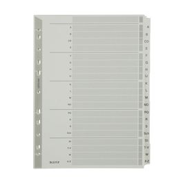 LEITZ Intercalaires, mylar, carton, A-Z, A4, 20 touches,gris