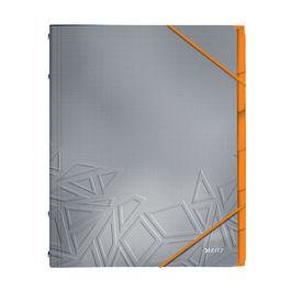 LEITZ Ordnungsmappe Urban Chic, DIN A4, PP, 6 Fächer, grau