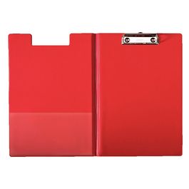 LEITZ Porte-bloc à pince avec rabat, A4, couverture PP,rouge