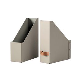 LEITZ Porte-revues Puro, A4, carton, set de 2, beige