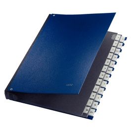 LEITZ Trieur à soufflet, A4, A-Z, 24 compartiments, bleu