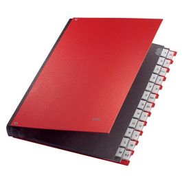 LEITZ Trieur à soufflet, A4, A-Z, 24 compartiments, rouge