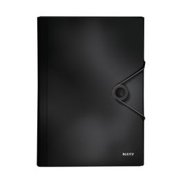 LEITZ Trieur ménager Solid, A4, PP, 6 compartiments, noir
