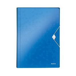 LEITZ Trieur ménager WOW, A4, PP, 6 compartiments, bleu