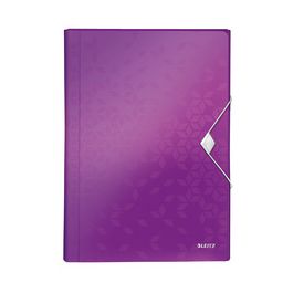 LEITZ Trieur ménager WOW, A4, PP, 6 compartiments, violet