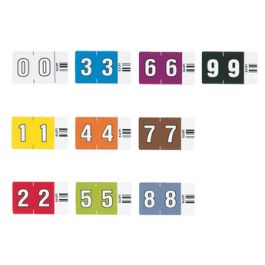 LEITZ Ziffernsignal Orgacolor "8", auf Streifen, dunkelgrau