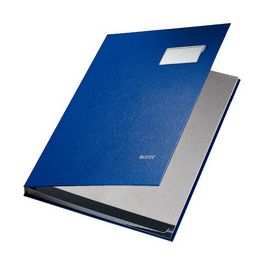 LEITZ parapheur, revêtement en PP, 20 compartiments, bleu,