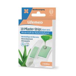Lifemed Pansements "Aloe vera", pack de 10, blanc