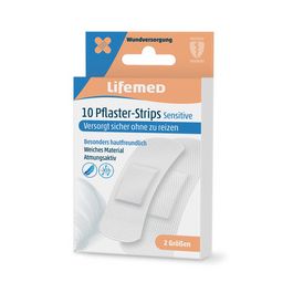 Lifemed Pansements "Sensitive", blanc, pack de 10