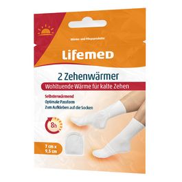 Lifemed Patch chauffant pour orteils, 70 x 95 mm, blanc