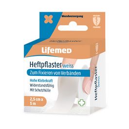 Lifemed Sparadrap "Classic", blanc, 25 mm x 5,0 m
