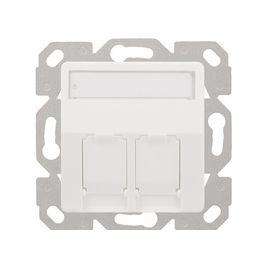 LogiLink Prise pour modules Keystone, 2 ports, blanc pur