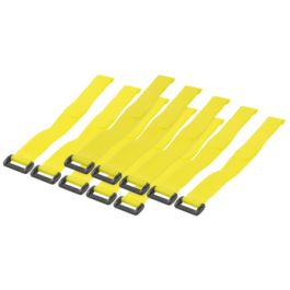 LogiLink Attache-câbles auto-agrippante, 300 x 20 mm, jaune