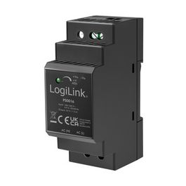 LogiLink Bloc d'alimentation pour rail DIN, 36 W, 24 V, noir