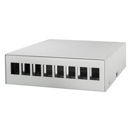 LogiLink Boîtier point de consolidation, 8 ports, gris clair