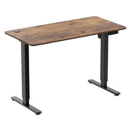 LogiLink Bureau assis-debout, (L)1.200 mm, noir/marron