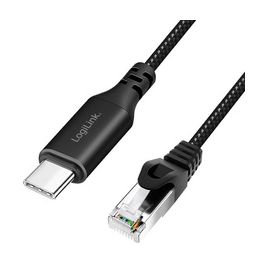 LogiLink Câble Ethernet USB 3.2, USB-C - RJ45, 3 m