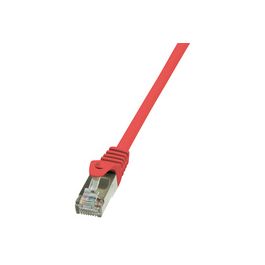 LogiLink Câble Patch, Cat. 5e, F/UTP, 1 m, rouge, gaine en