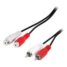 LogiLink Câble audio, 2x RCA mâle - 2x RCA femelle, 5 m