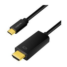 LogiLink Câble de connexion USB-C - HDMI, 1,8 m, noir
