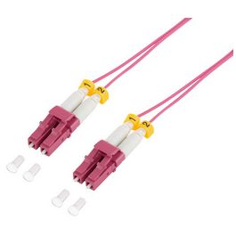 LogiLink Câble patch fibre optique, 2x LC-Duplex, OM4, 5,0 m