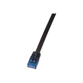 LogiLink Câble patch plat U/UTP, Cat. 5e, 7,5 m, noir