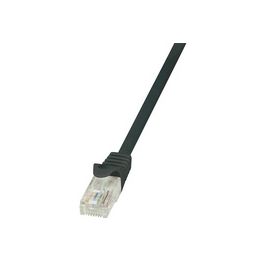 LogiLink Câble patch, Cat. 5e, U/UTP, 1,5 m, noir, gaine en
