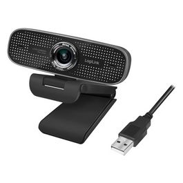 LogiLink Caméra de conférence HD USB, 2 micros, 100 degrés