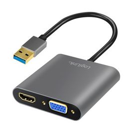 LogiLink Carte graphique USB 3.0 - HDMI/VGA, noir