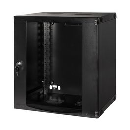 LogiLink Coffret mural 19", une pièce, 6 U, noir-gris