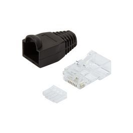 LogiLink Connecteur mâle RJ45, Cat.6, non blindé, noir