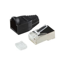 LogiLink Connecteur mâle RJ45, blindé, Cat.6, noir