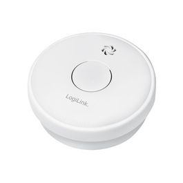 LogiLink Détecteur de fumée, pile zinc-carbone 9V incl,blanc