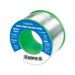 LogiLink Fil à souder, diamètre: 0,56 mm, cuivre 0,7%, 100 g