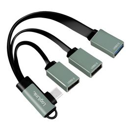 LogiLink Hub USB-C avec fiche coudée, 4 ports