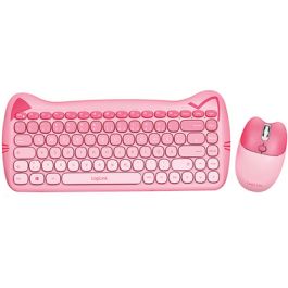 LogiLink Kinder Desktop Set KITTY, kabellos, pink