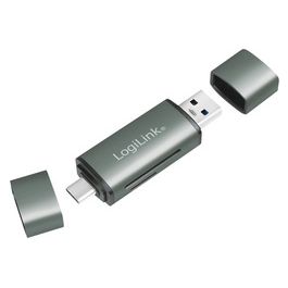 LogiLink Lecteur de cartes USB 3.2 Gen1, SD/micro SD, alu