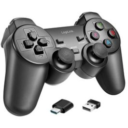 LogiLink Manette de jeu sans fil, 2,4 GHz, noir