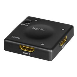 LogiLink Mini commutateur HDMI Full HD, 3 ports, noir