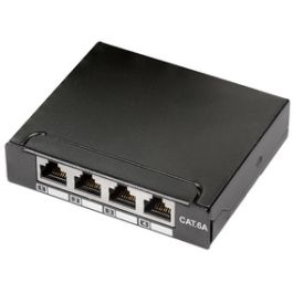 LogiLink Mini-répartiteur, cat. 6A, 4 ports, noir