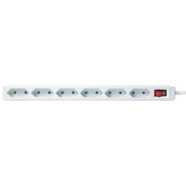 LogiLink Multiprise Euro, 6 prises, avec interrupteur, blanc