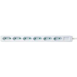 LogiLink Multiprise Euro, 6 prises, sans interrupteur, blanc